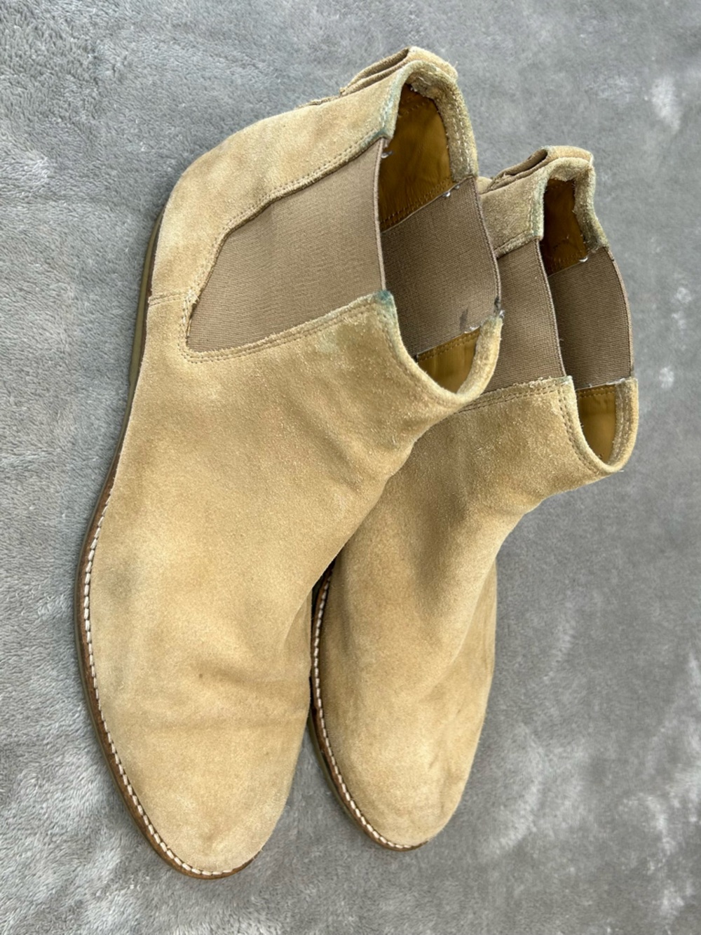 ZARA Tan Suede Chelsea Boots Men’s Elastic Shoes Dress Up Shoes Size 10
